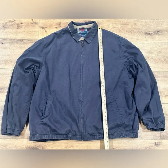 Vintage Polo Ralph Lauren Plaid Lined Harrington Jacket Blue Size 3LT Tall Lined - Picture 3 of 7